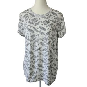 Rag & Bone Floral Organic Pima Cotton T-Shirt Summer Print Size XL
